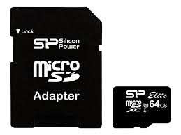 Picture of SILICON POWER Elite - Flash memory card (microSDXC to SD adapter included) - 64 GB